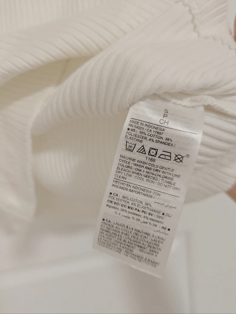 Cotton White Ribbed Mock Neck Tank - Picture 5 of 5